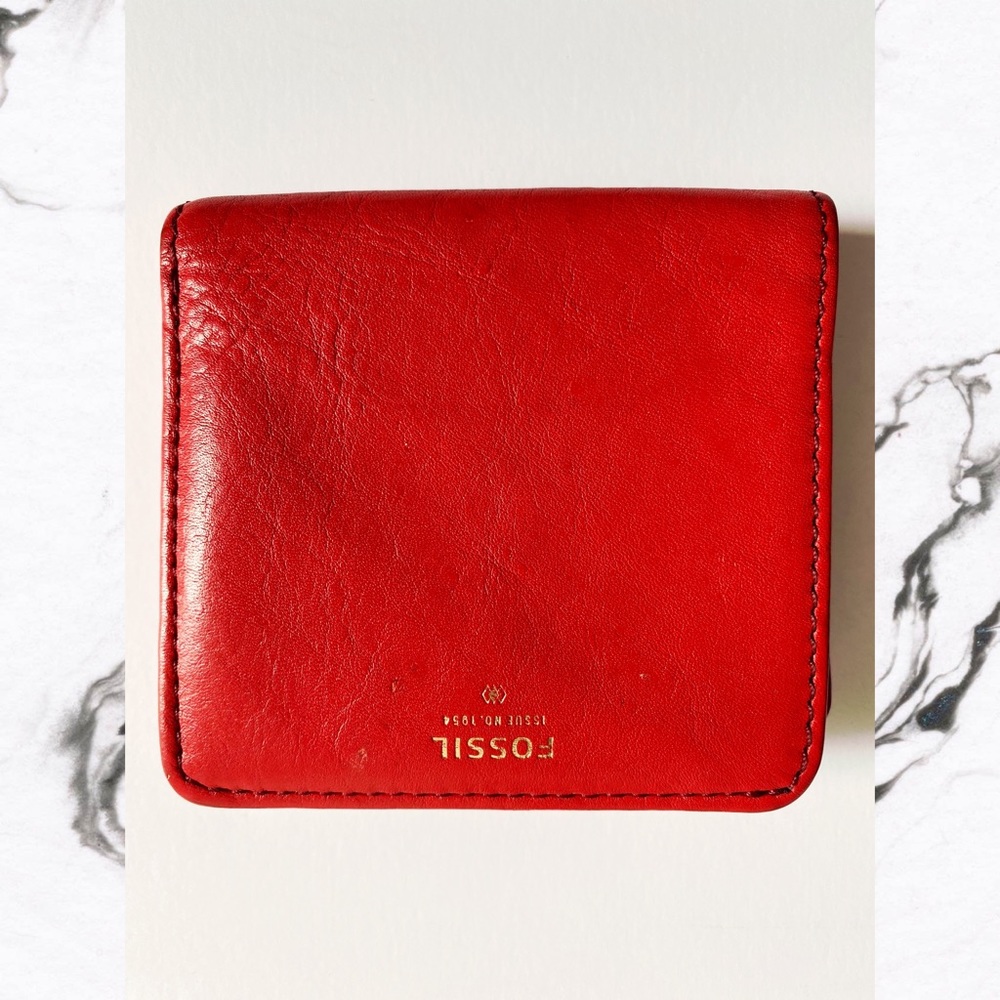 Red Fossil wallet